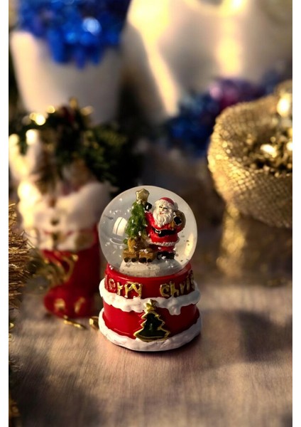 LED Işıklı Yılbaşı Seti, Kar Küresi, Fanus ve Kristal Çam Ağacı ile Şık Hediye