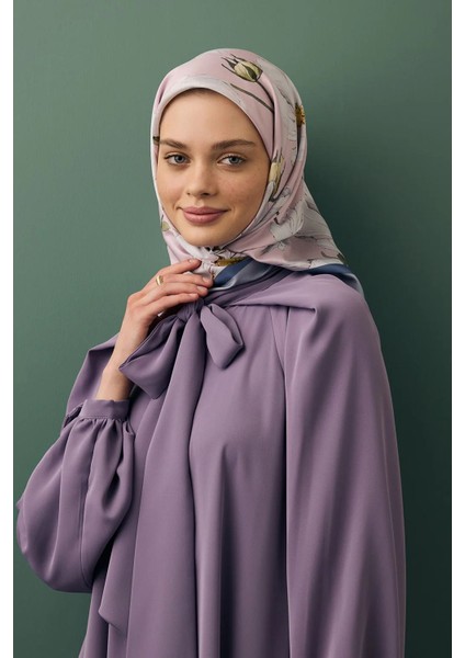 Twill Ipek Eşarp Daisy Leylak