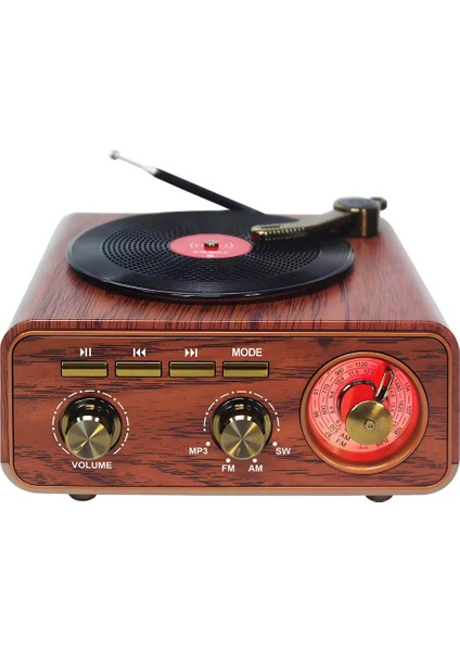 M-1317BT Özel Tasarım Ahşap Görünümlü Retro Vintage Nostaljik Radyo & Bluetootlu Mini Fm Radyo