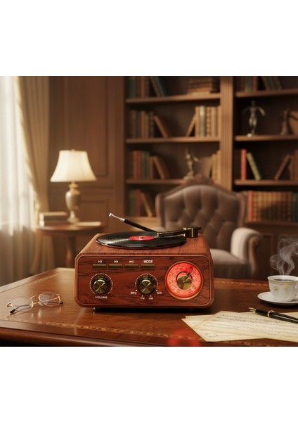 M-1317BT Özel Tasarım Ahşap Görünümlü Retro Vintage Nostaljik Radyo & Bluetootlu Mini Fm Radyo fırsatları