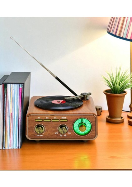 M-1317BT Özel Tasarım Ahşap Görünümlü Retro Vintage Nostaljik Radyo & Bluetootlu Mini Fm Radyo indirimleri