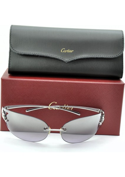 Panthère De Wıld Bordo Gümüş Güneş Gözlüğü