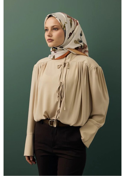 Twill Ipek Eşarp Begonia