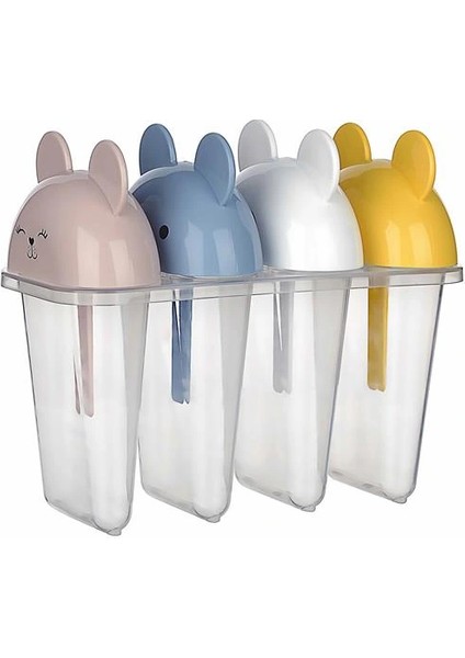 Sevimli Figürlü Meybuz Dondurma Kalıpları 4 Adet modelleri