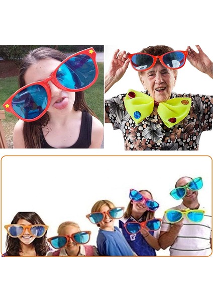 Büyük Parti Gözlüğü Rengarenk 12 Adet 27X9 cm modelleri