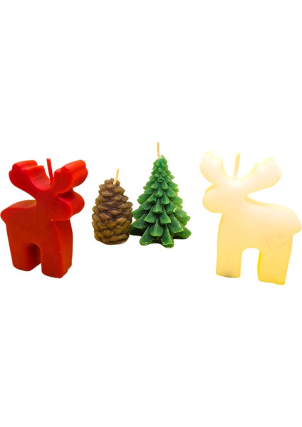 Yılbaşı Temalı Mum Seti, Sıcak ve Şık Hediye, Bayram Için Özel Süsler modelleri