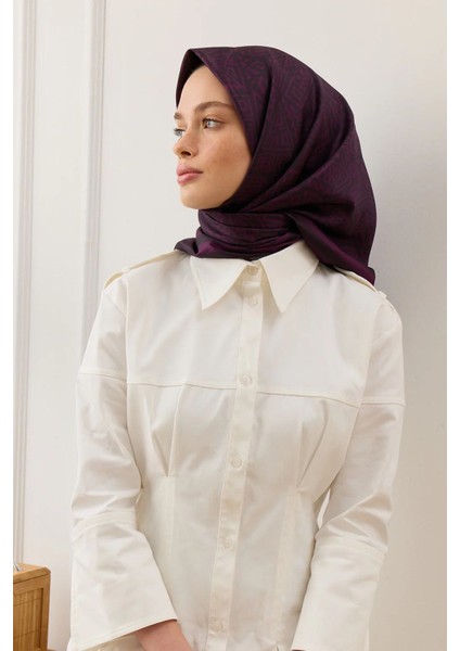 Twill Ipek Eşarp Tina Mürdüm