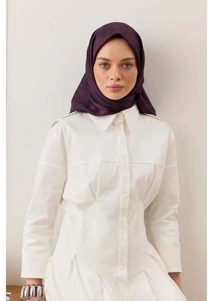 Twill Ipek Eşarp Tina Mürdüm modelleri