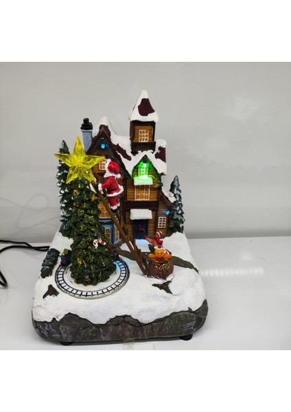 Yılbaşı Temalı Noel Baba Şatosu ve Yılbaşı Ağacı Süsleme Seti