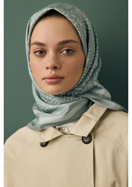 Twill Ipek Eşarp Tina Su Yeşili