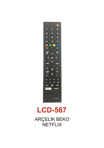 - 3D Netflix Tv Kumandası - LCD 567
