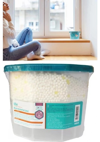600 ml Nem Alıcı Rutubet Aparat - Limonlu Mutfak Salon Banyo Küf Koku Alıcı Granül modelleri