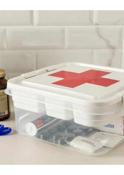 Ilk Yardım Saklama Kutusu - Ecza Kutusu (Kızılhaç) fiyatları