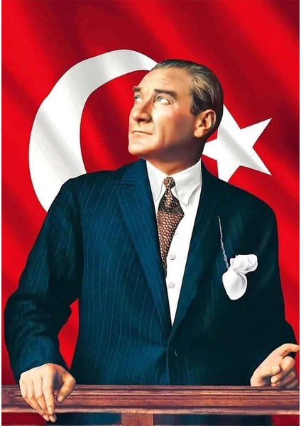 Atatürk Türk Bayraklı Kanvas Tablo fiyatları