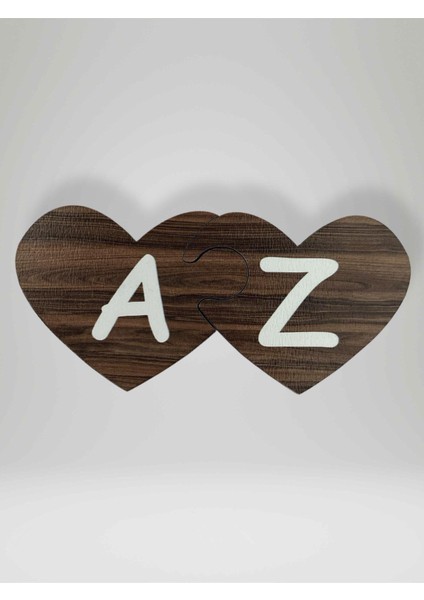 Z Harfi (Sağ Parça) – Ahşap Puzzle Kalp Harf Magnet – Buzdolabı Süsü – Ikili Uyumlu (KOD:1049) modelleri