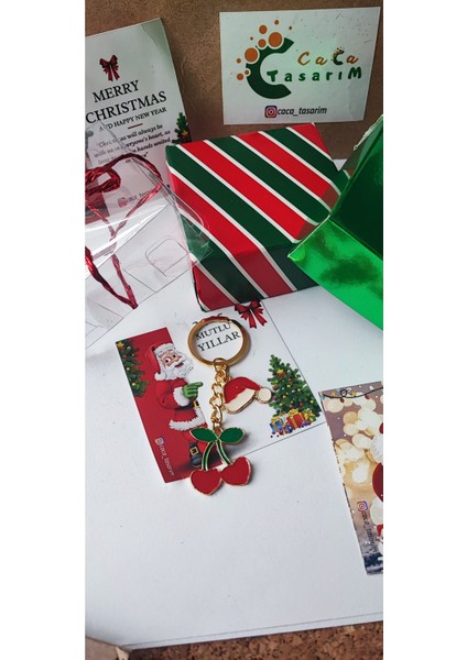 Yılbaşı Temalı Anahtarlık ve Çanta Süsü, Kutulu Hediye, 1 Adet fiyatları