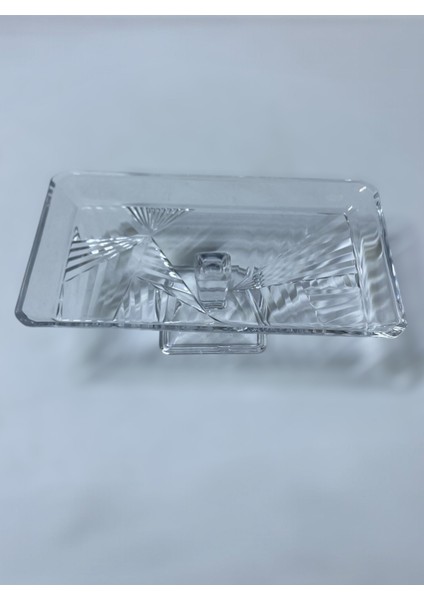 Ayaklı Sunum Tabağı Cam Şık Zarif Kek Pasta Servis Sunum Dikdörtgen Cam Tabak modelleri