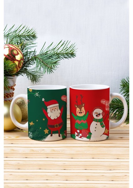 Yılbaşı Temalı Sevimli Kupa Bardak, Hediye ve Sıcak Içim Için Ideal