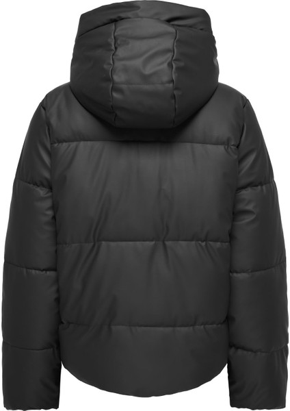 Siyah Kadın Mont Onlagnes Coated Puffer Jacket Otw