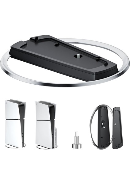 Ps5 Pro / Ps5 Fat / Ps5 Slim Konsol Uyumlu Dikey Stand – Disc/digital Destekli, Vida ile Güçlü Sabitleme, Kaymaz Silikon Taban, Minimal Tasarım