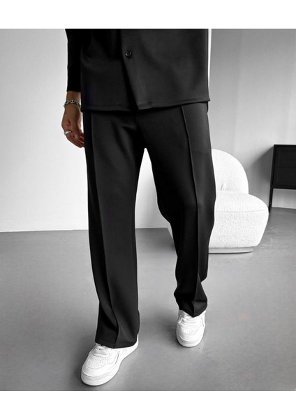 Erkek Lacivert Baggy Rahat Kesim Bol Paça Eşofman Altı