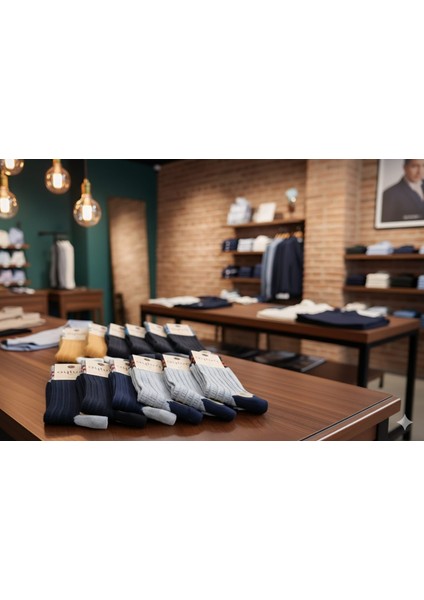 ; Pamuk Soket Erkek Çorabı; Asorti 12'li Kutu; Kışlık; 41-45 fırsatları