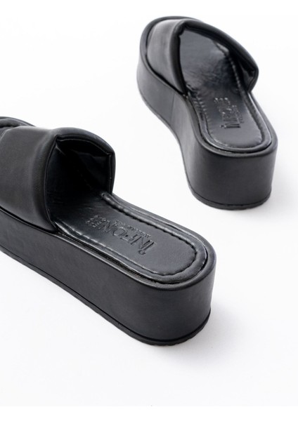 Siyah Dolgu Topuklu Kadın Terlik indirimleri