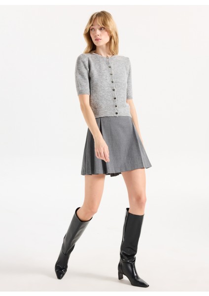 Gri Melanj Kadın Hırka PBF5WL-HRK9562 fiyatları