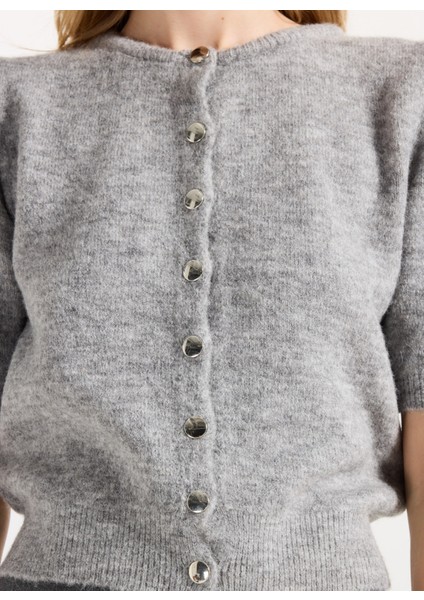 Gri Melanj Kadın Hırka PBF5WL-HRK9562 fırsatları