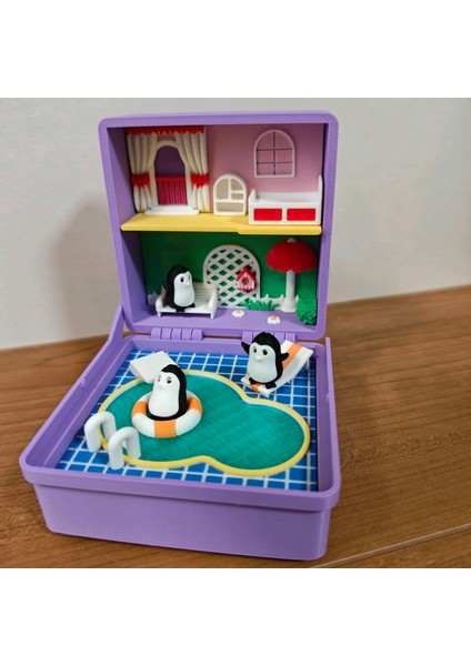 Mini Penguen Dekor – 10’lu Set (2 Cm) | Düz / Eller Havada / Karışık modelleri