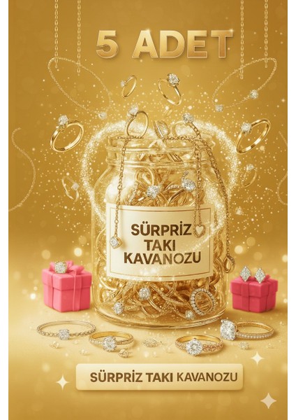 5 Li Takı Kavanozu Sürpriz Kavanoz ( Kolye,küpe,bileklik Vb.) Takı Setleri | 5 Adet Takı - 3820 fiyatları