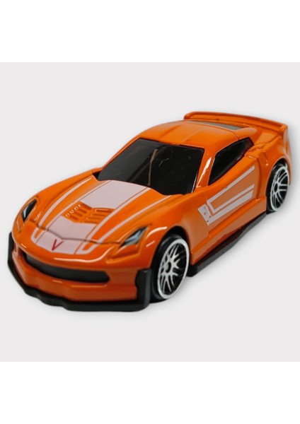 Metal Mini Arabalar 8 cm - Turuncu - 1 (Lisinya)