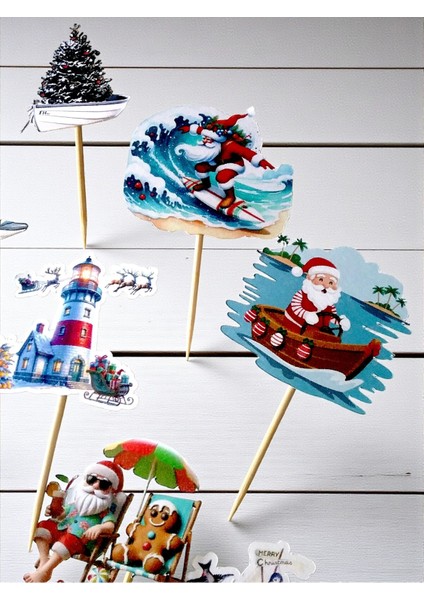 14’lü Yelkenli Denizci Noel Baba Kürdan Süsü Seti – Yılbaşı Sofra Dekoru indirimleri