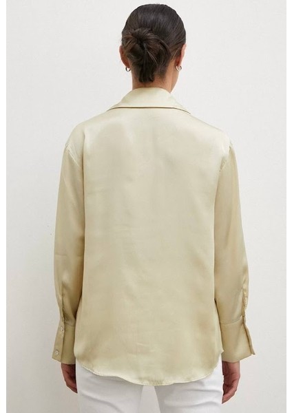 Sedef Düğmeli Saten Gömlek modelleri