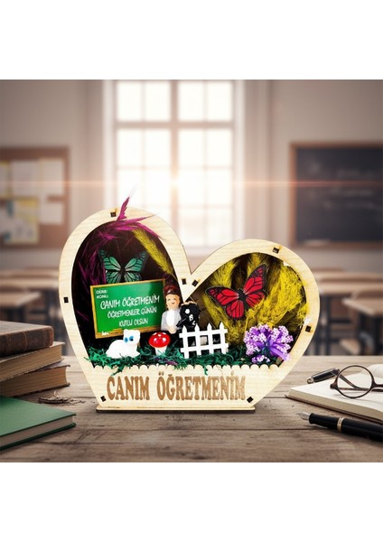 Kalp Saksı Teraryum - Öğretmenler Günü Hediyesi fırsatları