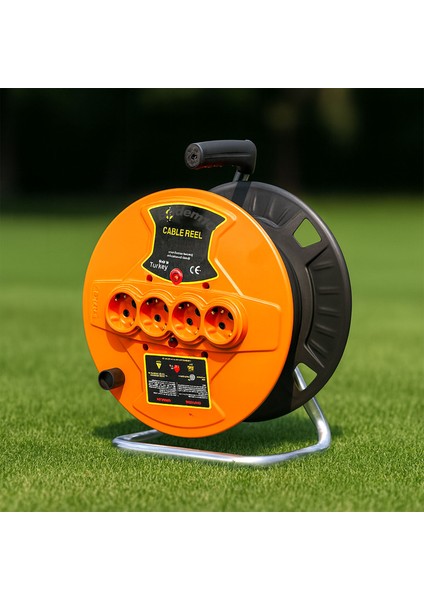 Boş Makara 4 Prizli 50 Metre Kapasiteli Dayanıklı Plastik Sarım Makarası Kablo Düzenleyici Model fırsatları