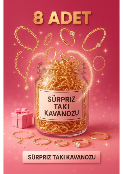 8 Li Takı Kavanozu Sürpriz Kavanoz ( Kolye,küpe,bileklik Vb.) Takı Setleri | 8 Adet takı - 3818 fiyatları