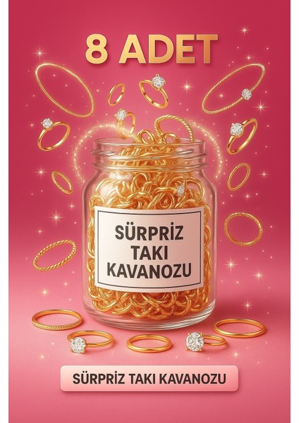8 Li Takı Kavanozu Sürpriz Kavanoz ( Kolye,küpe,bileklik Vb.) Takı Setleri | 8 Adet takı - 3818 modelleri
