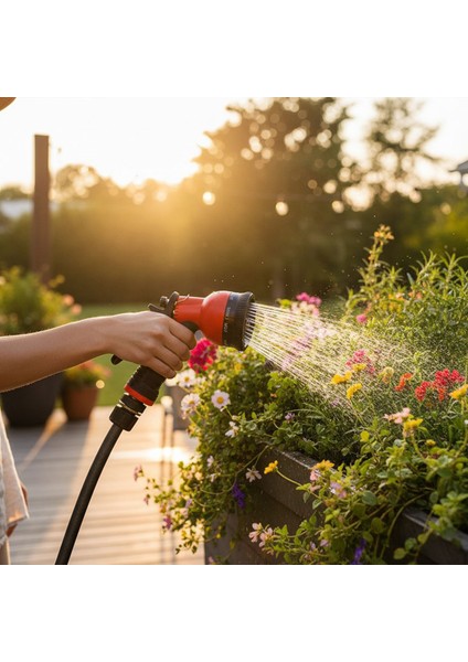 Ayarlanabilir Bahçe Sulama 8 Fonksiyonlu Tabancası Dayanıklı Yüksek Basınçlı Dayanıklı 5'li Set fırsatları
