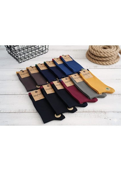 ; Pamuk Soket Erkek Çorabı; Asorti 12'li Kutu; Kışlık; 41-45 modelleri