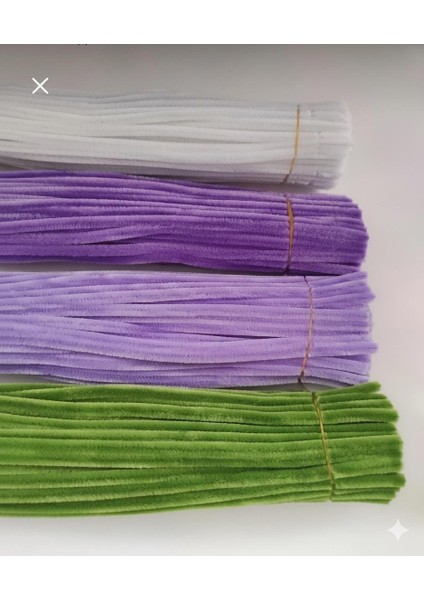 4'lü Şönil Set 25 Adet Beyaz,25 Adet Açık Mor,25 Adet Koyu Mor,25 Adet Ordu Yeşili Şönil Tüylü Tel fiyatları