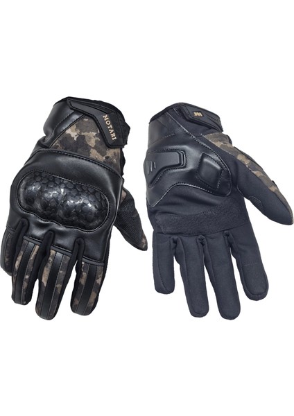 Shoftshell Yumruk ve Avuç Içi Korumalı Suya Dayanıklı Rüzgar Geçirmez Kamuflaj Desenli Kışlık