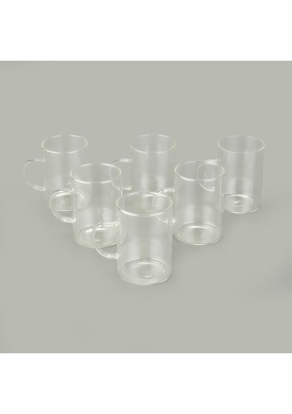 Borosilikat Cam 6'lı Kupa Seti - Şeffaf - 200 ml fiyatları