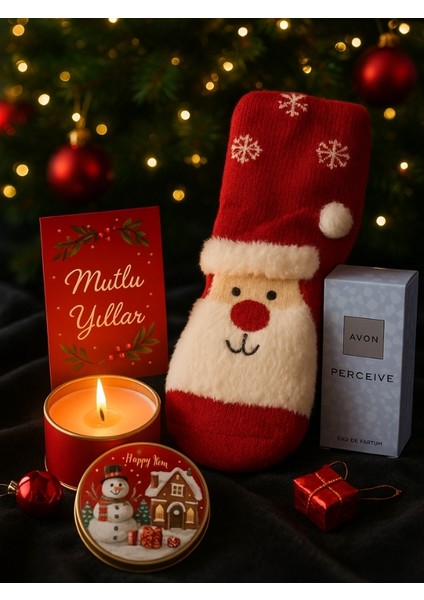 Medy Store Yeni Yıla Özel Kadınlar Için Hediye Seti – Avon Perceive Parfüm, Parfümlü Noel Baba Çorabı, Kokulu Mum, Çikolata ve Mutlu Yıllarkartı fiyatları