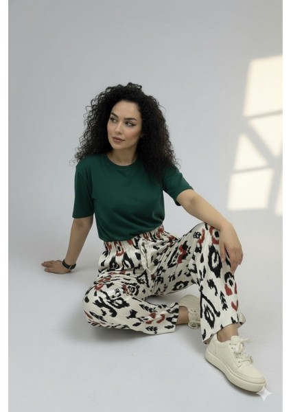 Yazlık Rahat Kesim Pamuklu Bayan Pantolon modelleri