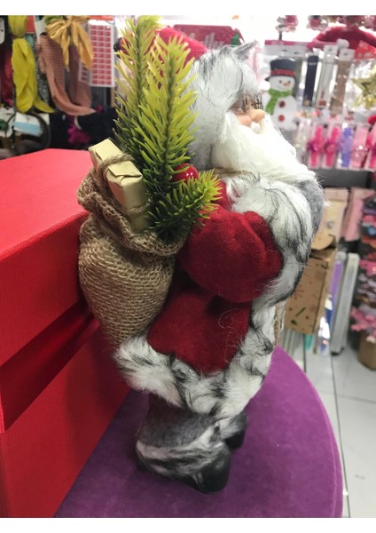 Ayakta Duran Noel Baba Peluş Figür, 40X18 Cm, Kırmızı, Yüksek Kalite fiyatları