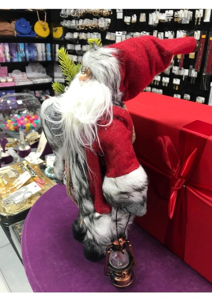 Ayakta Duran Noel Baba Peluş Figür, 40X18 Cm, Kırmızı, Yüksek Kalite modelleri