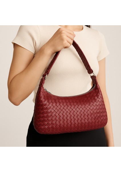 Baguette Günlük Çanta Bordo