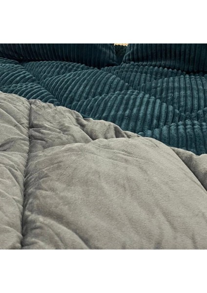 Comforter Çift Kişilik Yorgan Seti Fitilli Petrol modelleri