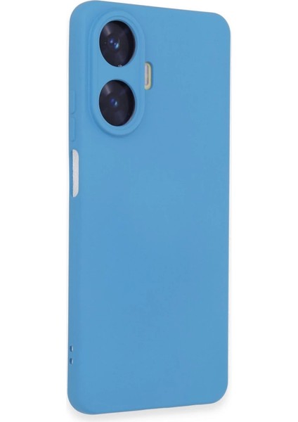 Realme C55 Kılıf Nano Içi Kadife Silikon - Mavi